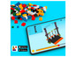 Briques LEGO avec instructions de l'application pour construire un modèle.