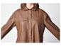 Chemise marron en simili cuir avec poches