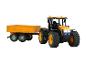 Tracteur téléguidé Fastrac et remorque jaune.
