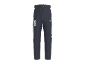 Pantalon de sport gris foncé avec rayures latérales blanches, numéro 9 et petit logo.