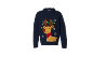 Pull de Noël bleu marine pour enfant avec motif de renne