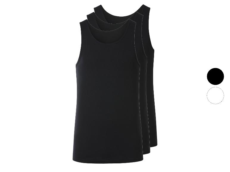 Lot de trois débardeurs noirs pour hommes, avec option de couleur blanche