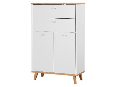 LIVARNO® Meuble de salle de bains Corfu, 60 x 96 x 28 cm, blanc/imitation chêne