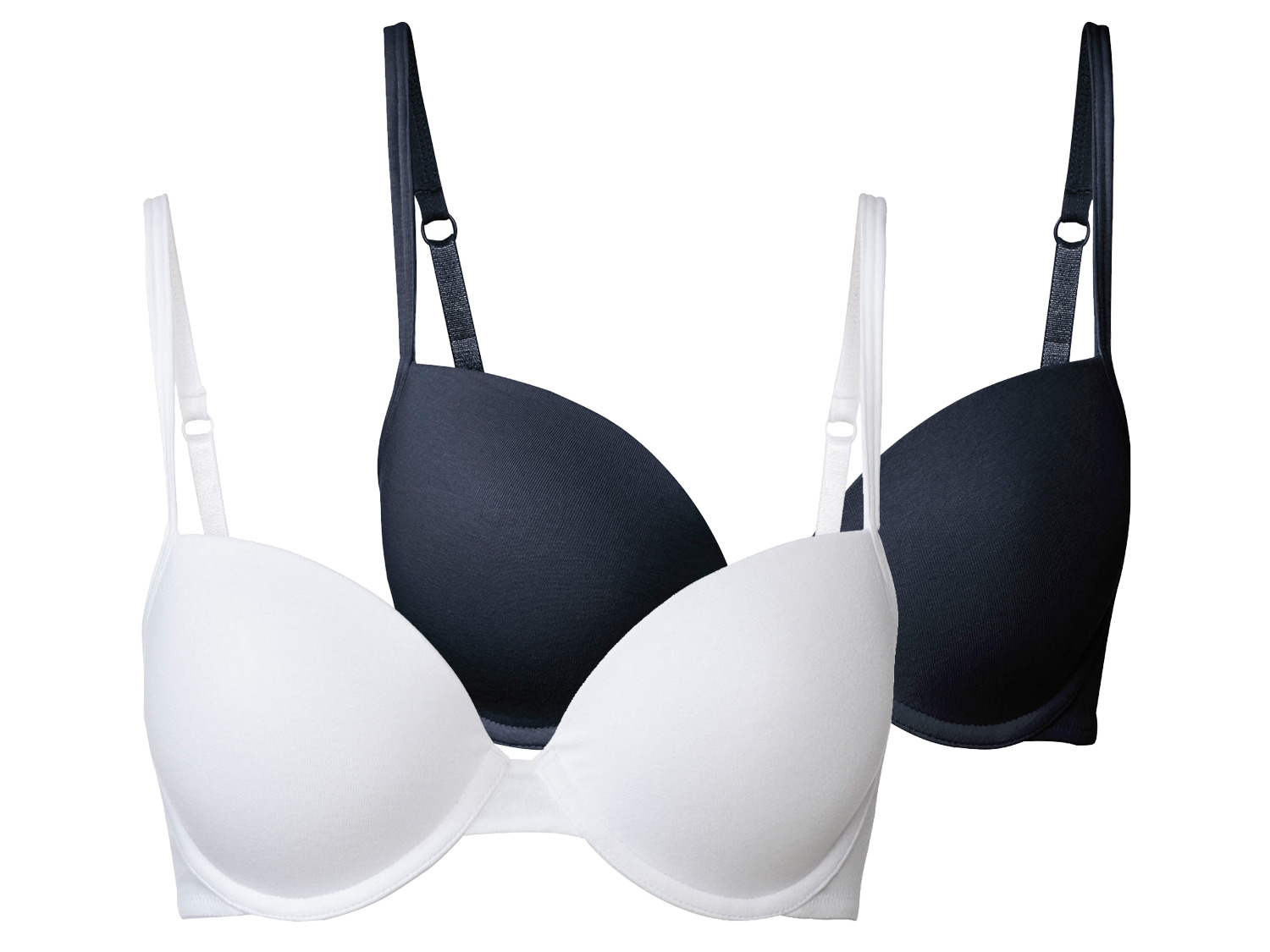 Lot De 2 Soutiens-Gorge Balconnet Avec Armature - Taille 85B - Rose Et Noir