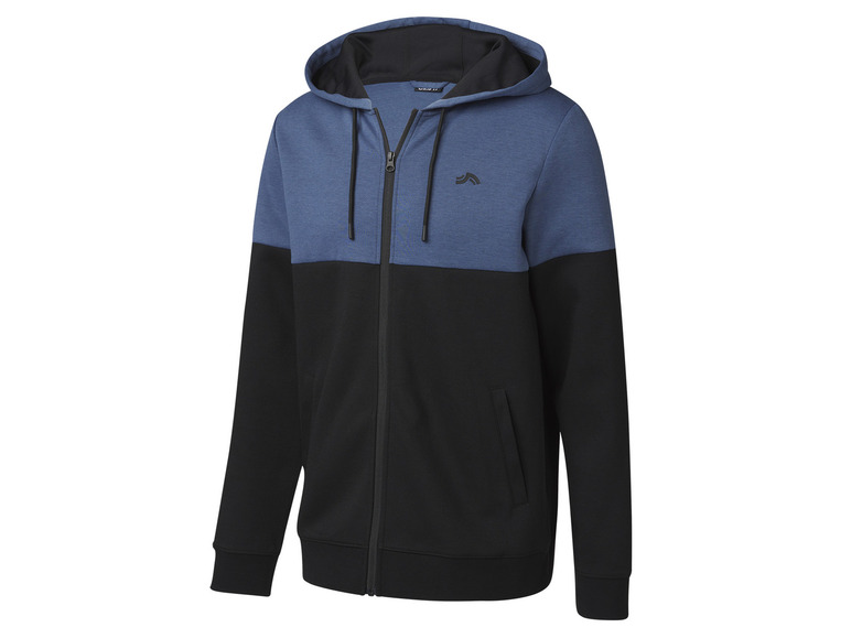 Un sweat à capuche et fermeture éclair bleu et noir de Craft.