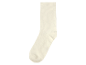 Une chaussette blanche en coton.