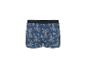 Boxer homme bleu avec motif ananas et palmiers.