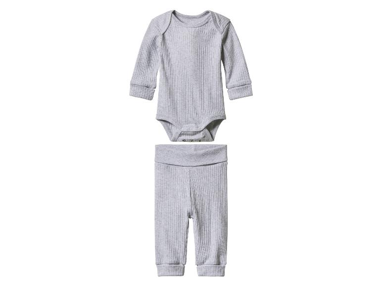 Ensemble de vêtements de bébé gris avec body et pantalon