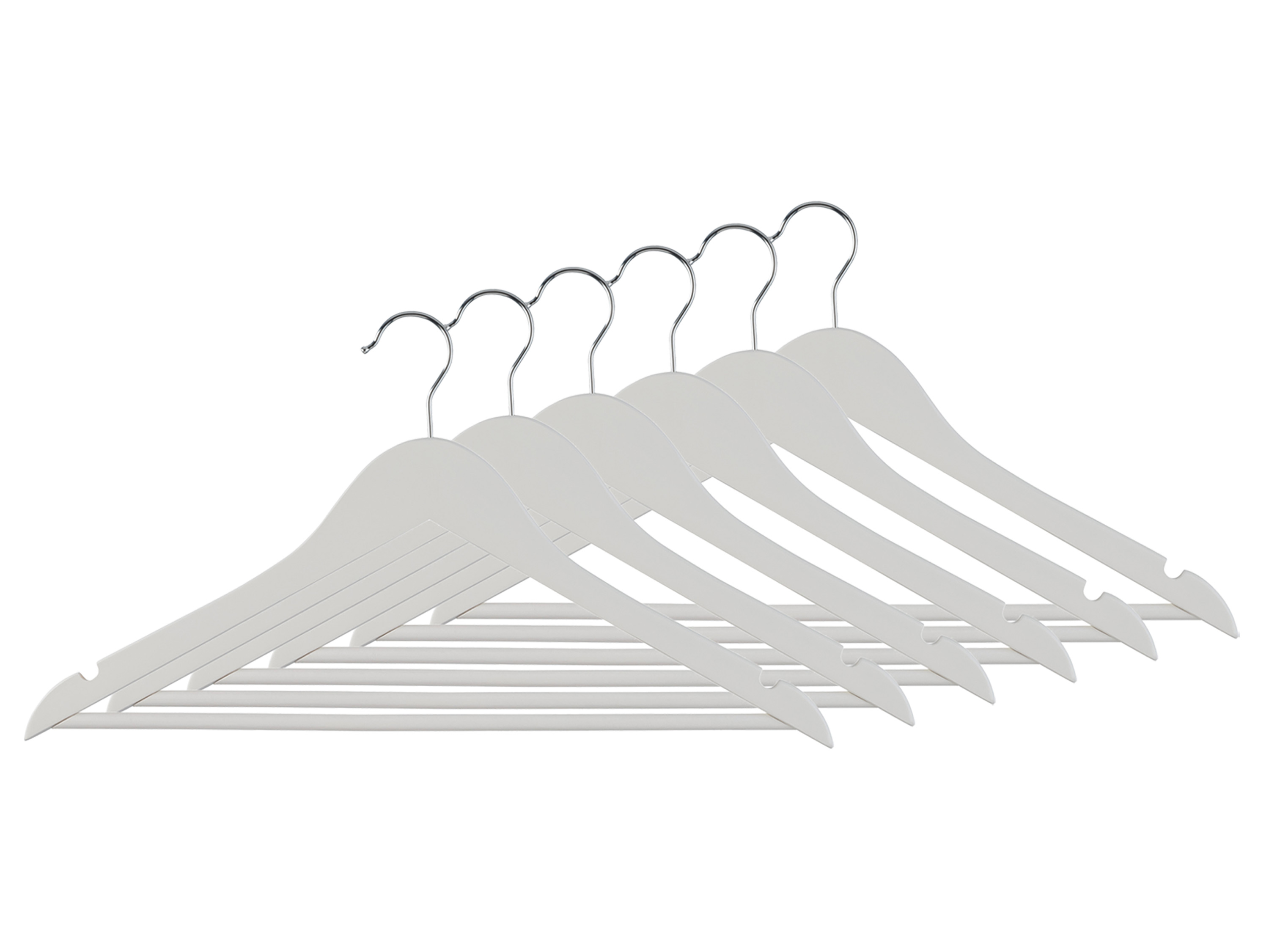 LIVARNO home Cintres en bois (cintre en bois 6pcs/blanc)
