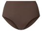 Culotte femme taille haute marron foncé.
