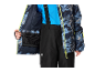 Veste de ski garçon avec motif camouflage bleu et pantalon de ski noir