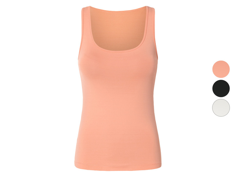 Un débardeur rose avec différentes options de couleur.