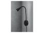 Applique murale noire avec bras flexible.