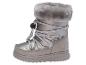Bottes de neige grises pour enfants avec fourrure et lacets.