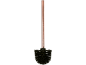 Brosse de toilettes avec manche couleur cuivre et poils noirs