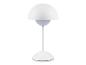 Lampe de table moderne blanche avec abat-jour en forme de dôme et base ronde