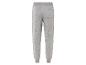 Pantalon de survêtement gris avec taille élastique.