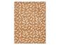 Couverture polaire couleur moutarde avec motif de feuilles blanches