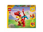 Ensemble LEGO Creator 3 en 1 avec un dragon, un oiseau et un poisson.