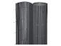 Rouleau de clôture d'intimité en PVC gris foncé