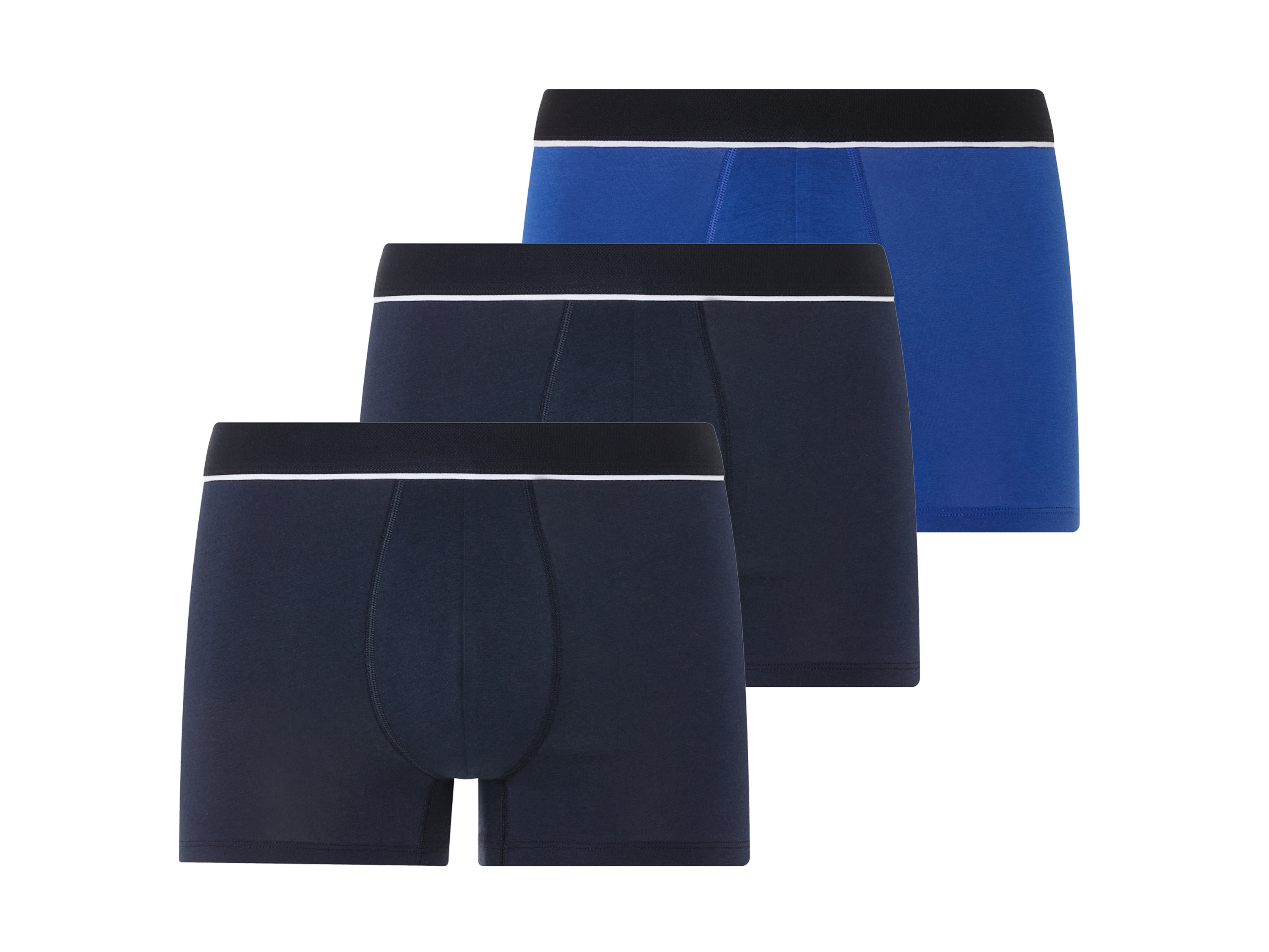 LIVERGY® Lot de 3 boxers homme (bleu/bleu marine, M)