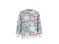 Sweat-shirt avec un motif coloré de mignonnes figures d'animaux de dessins animés aux couleurs pastel.