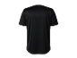 T-shirt noire à manches courtes.