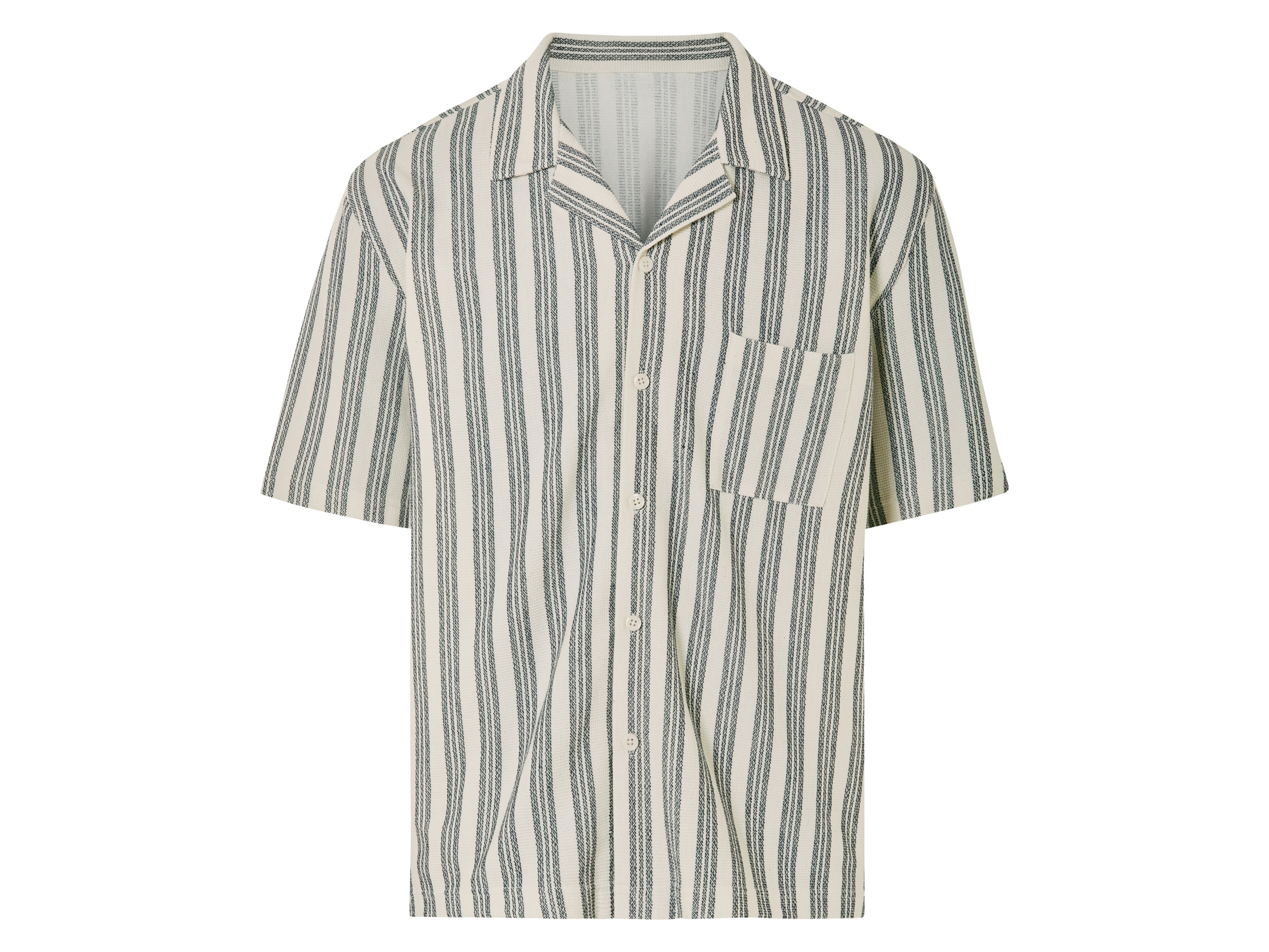LIVERGY® Chemise homme (blanc/bleu marine, S)