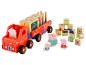 Jouets en bois Peppa Pig: camion, blocs et figurines.