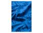 Tissu bleu avec des motifs de briques de construction et des gouttelettes d'eau.