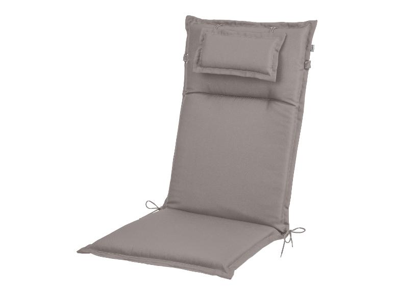Coussin gris pour chaise de jardin avec dossier et appui-tête