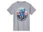 T-shirt gris à manches courtes avec Stitch de Disney et inscription "Relax". 