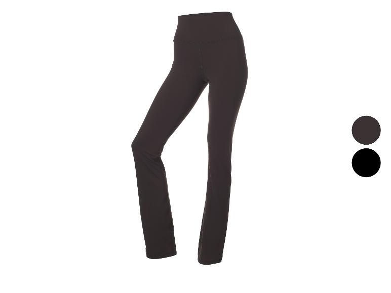 Legging femme gris foncé taille haute et jambes légèrement évasées