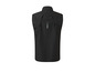 Un gilet de course noir sans manches.