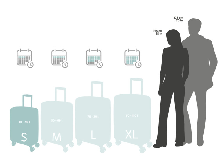 Valise cabine à roulettes, 35 L
