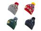 Bonnets de Noël avec des motifs de Noël et le logo Lidl.