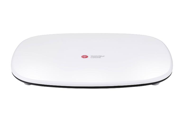 Balance de cuisine blanche Monsieur Cuisine avec logo.