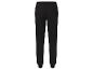 Pantalon de survêtement noir avec ceinture élastique.