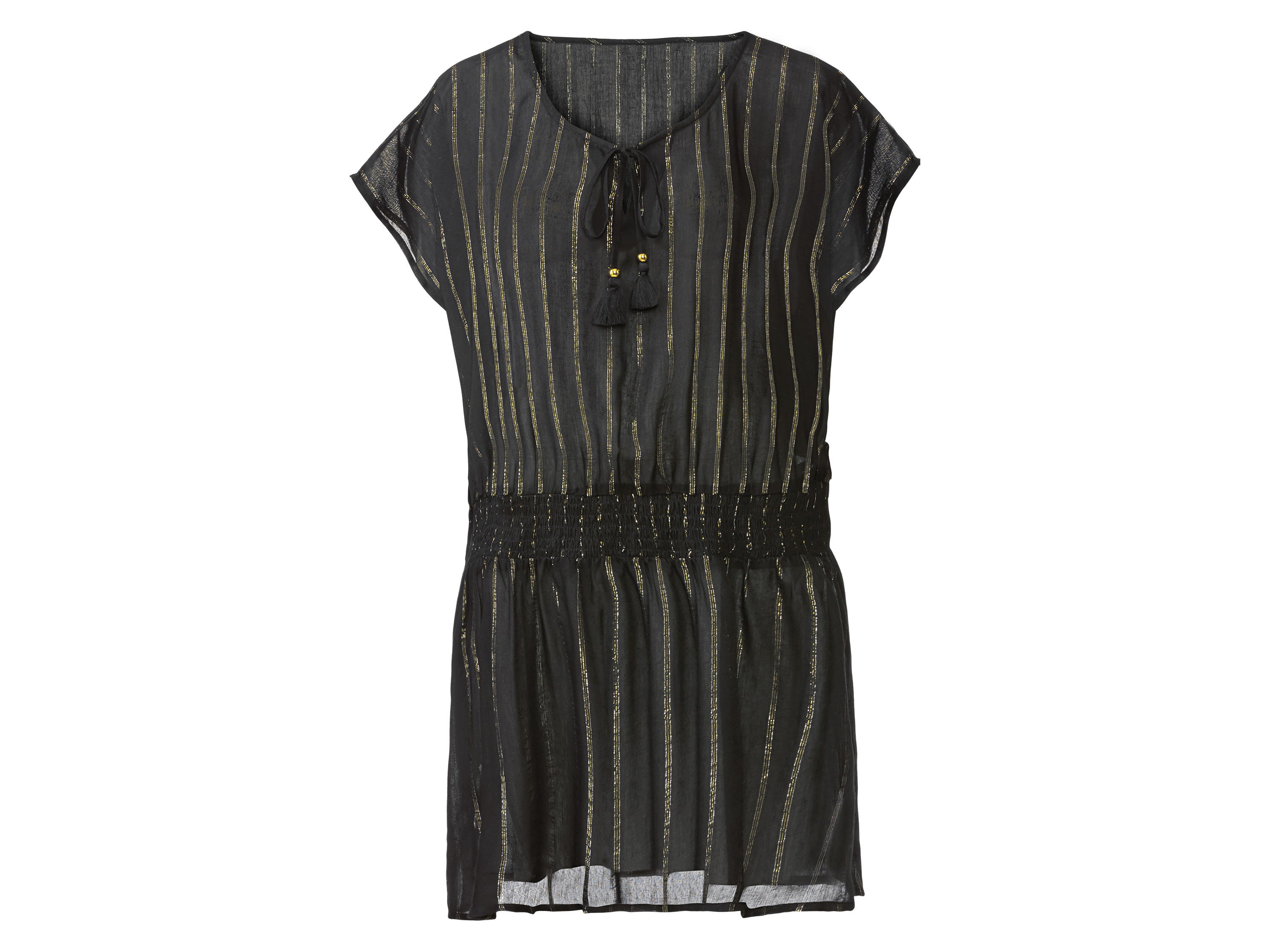 esmara® Tunique de plage femme (noir/argent/or)