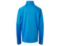 Un sweat-shirt bleu à manches longues avec fermeture éclair