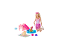 Poupée BARBIE et coffret de jeu avec chiots et piscine