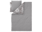 Parure de lit grise avec motif de flocons de neige