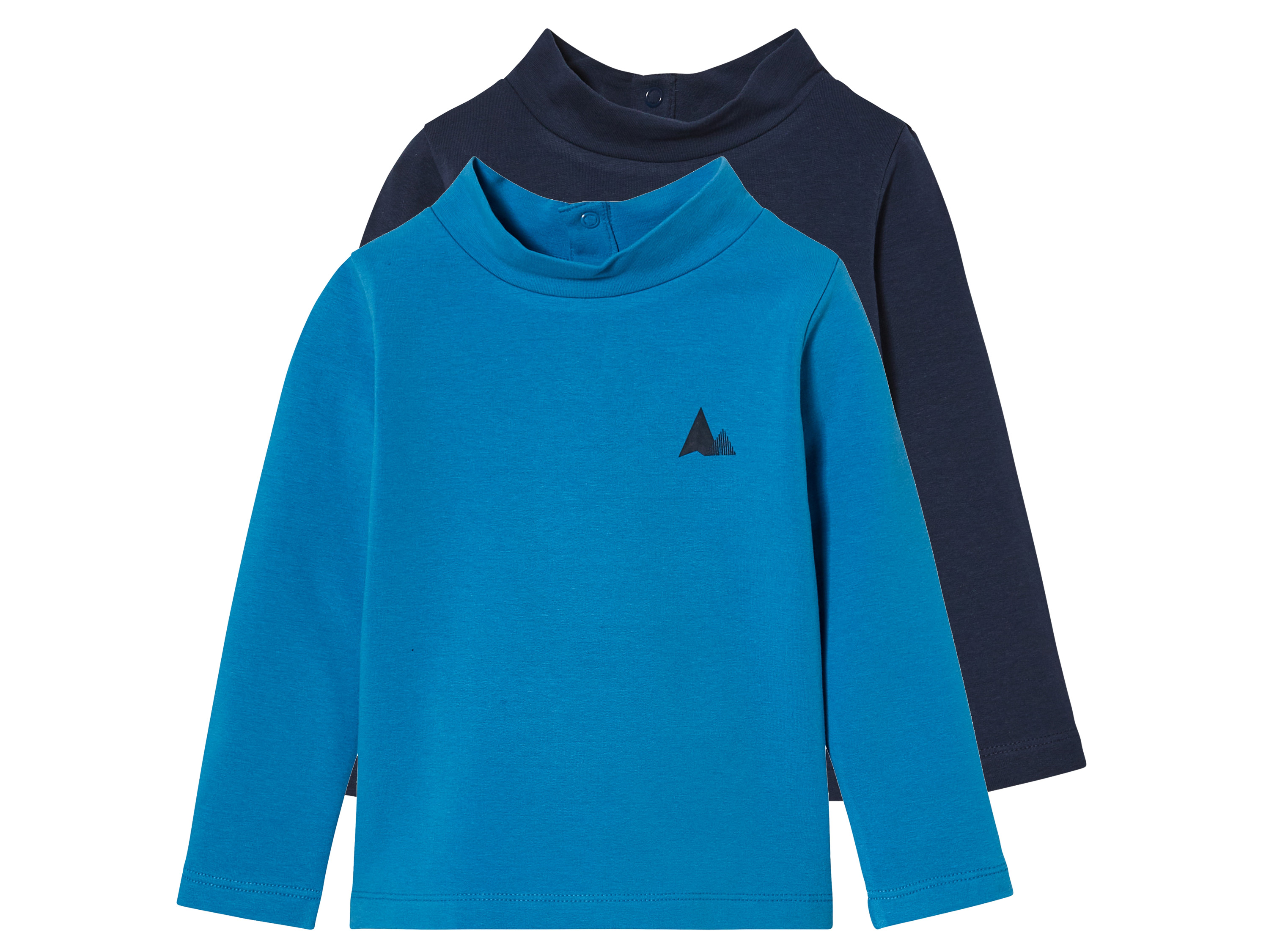 lupilu® Lot de 2 t-shirts thermiques à manches longues garçon (86/92, bleu/bleu foncé)
