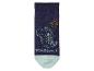 Des chaussettes bleues avec un dinosaure et l'inscription 'Roarsome'.