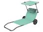 Chariot de plage vert menthe avec parasol et roues