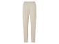Pantalon beige à taille élastique.