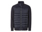 Une veste bomber bleu marine avec une doublure matelassée.