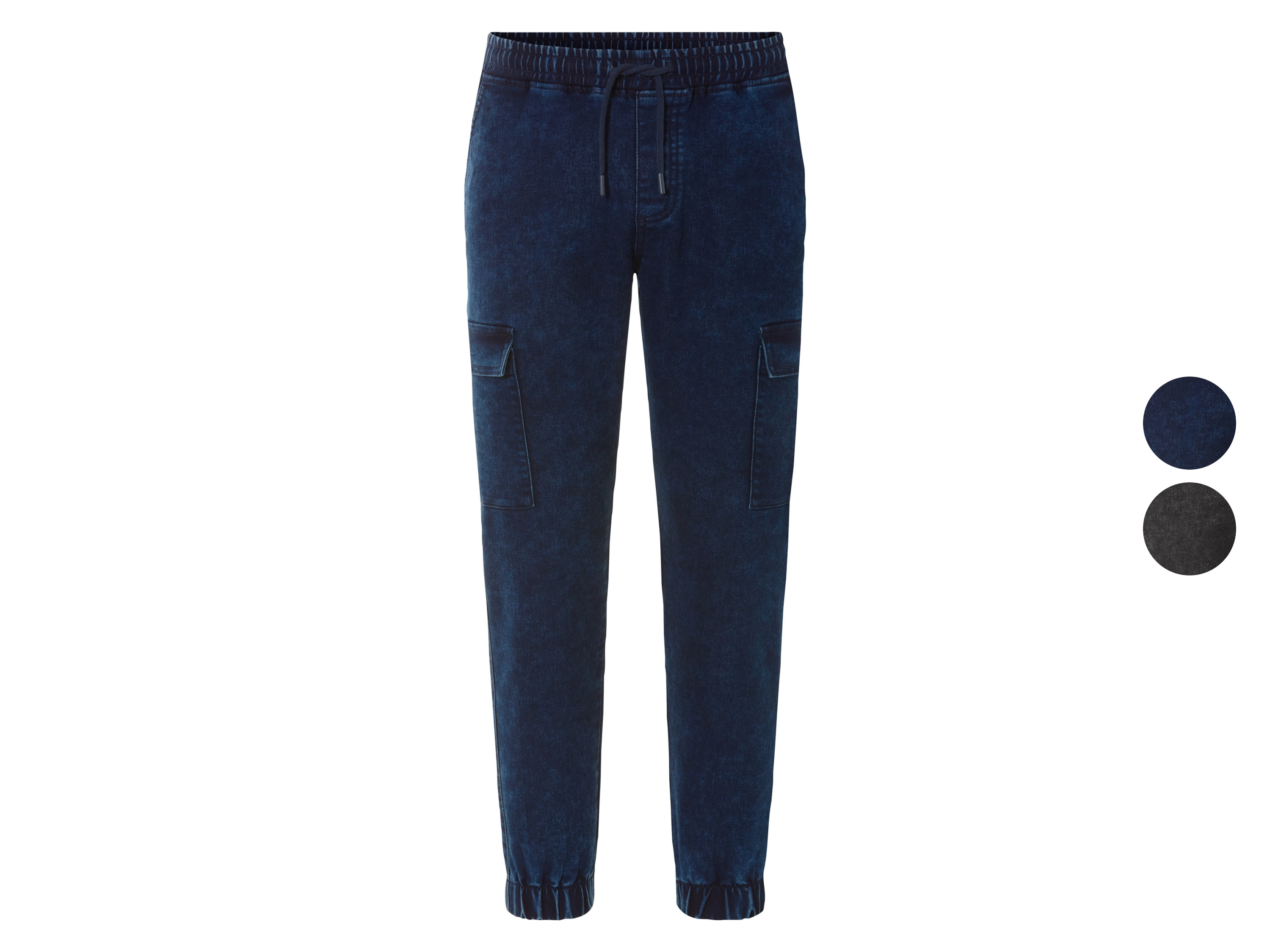 LIVERGY® Joggers en jean homme, coupe décontractée, taille normale
