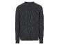 Un pull en maille gris foncé à manches longues.