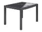 Table de jardin extensible avec plateau en verre